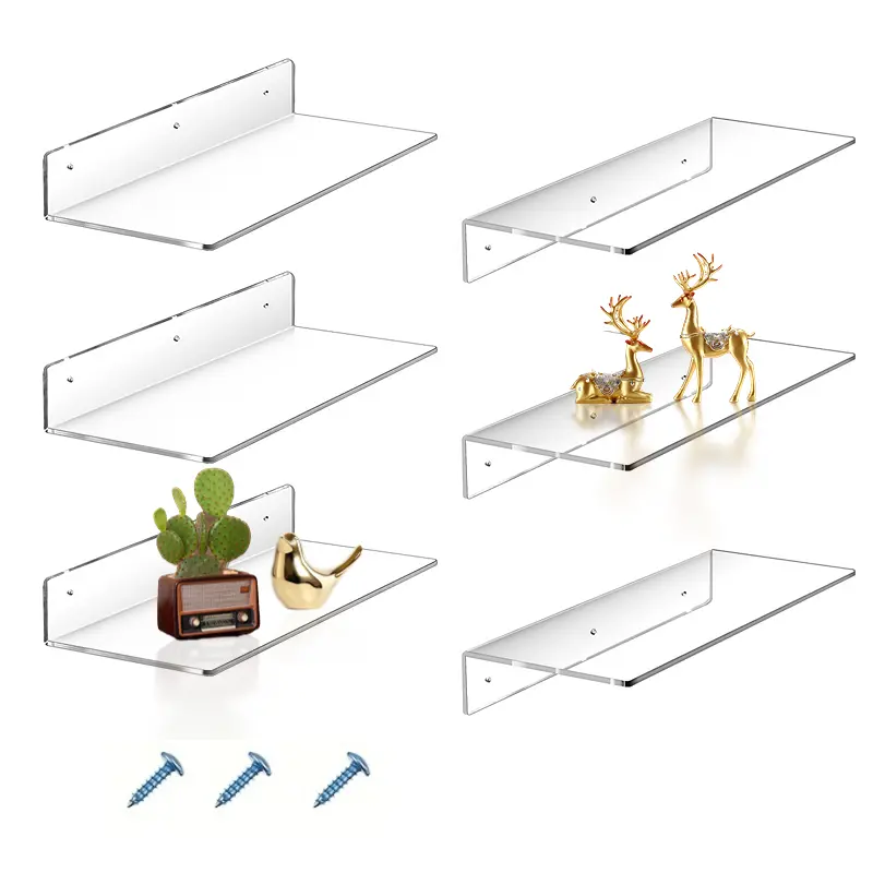 Clear Acrylic Floating Shelves Invisible Floating Wall Ledge